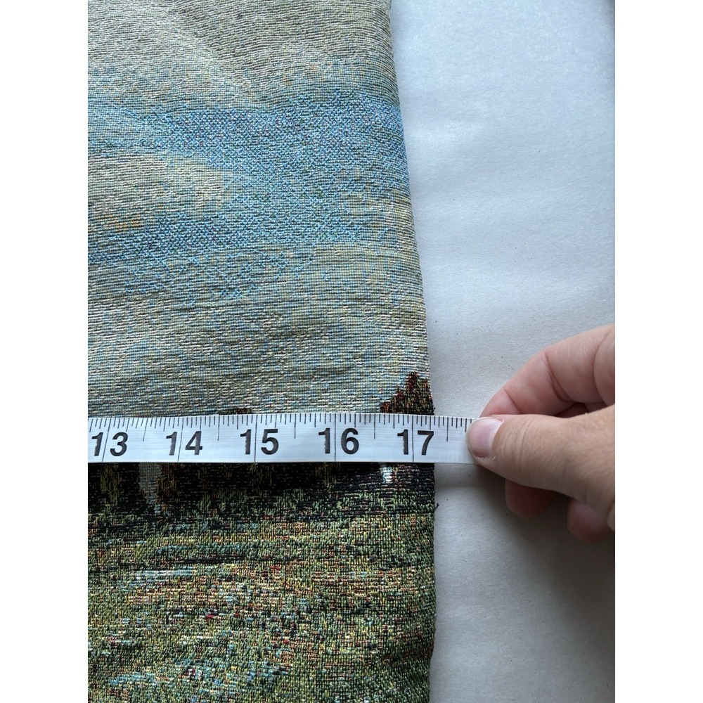 Rolande DUDREUNH 17" Square Pillow Case Made In France Zip Closure Scenic Print - Picture 4 of 5